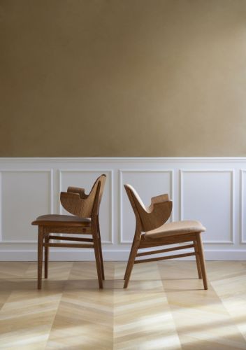 Warm Nordic Gesture Lounge Chair SH: 46 cm – Teak/Kamel