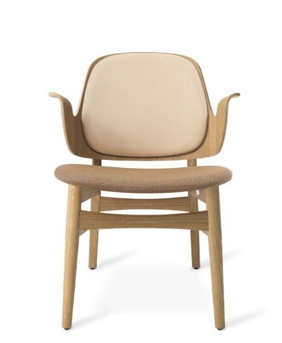 Warm Nordic Gesture Lounge Chair SH: 46 cm - Oak/Nature/Latte