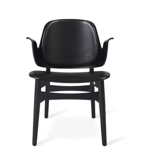 Warm Nordic Gesture Lounge Chair SH: 46 cm - Black/Black Leather