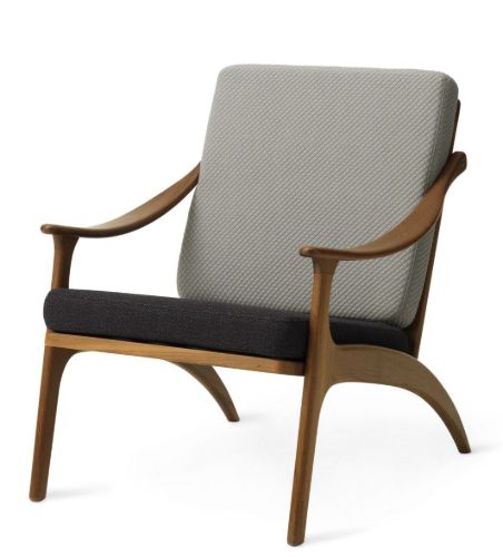 Warm Nordic Lean Back Lounge Chair SH: 41 cm - Teak/Sage/Mocca