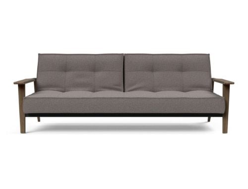Innovation Living Splitback Frej Sofa Bed B: 232 cm - Smoked Oak/521 Mixed Dance Grey