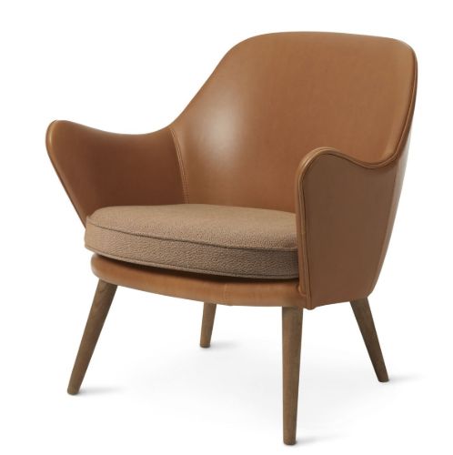 Warm Nordic Dwell Lounge Chair SH: 46 cm – Kamel/Latte
