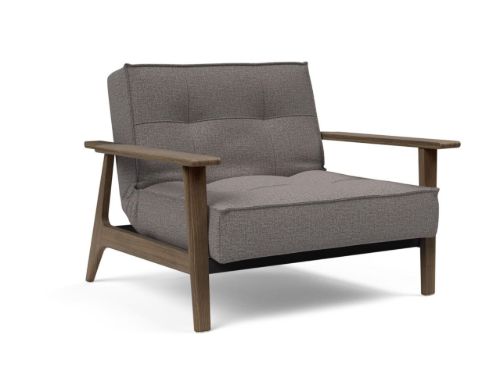 Innovation Living Splitback Frej Stuhl B: 112 cm – Räuchereiche/521 Mixed Dance Grey