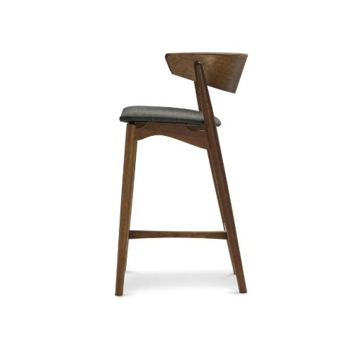 Sibast Furniture No 7 Barhocker SH: 65 cm – Räuchereiche / Remix 133 Dunkelgrau