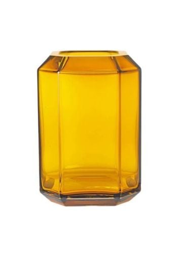 Louise Roe Jewel Vase Glass H: 26 cm - Amber