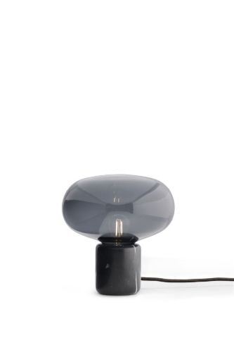 New Works Karl-Johan Table Lamp - Black Marquina/Smoked Glass