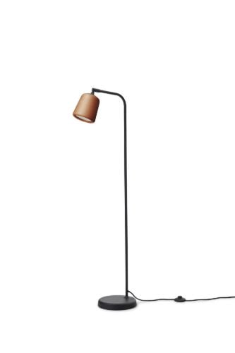 New Works Material Floor Lamp H: 125 cm - Terracotta/Black Base