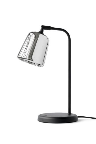 New Works Material Table Lamp H: 45 cm - Stainless Steel/Black base