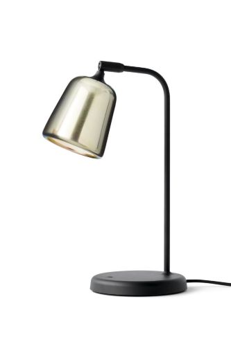 New Works Material Table Lamp H: 45 cm - Yellow Steel/Black base