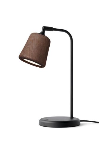 New Works Material Table Lamp H: 45 cm - Smoked Oak/Black base