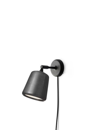 New Works Material Wall Lamp - Black Marble/Black base