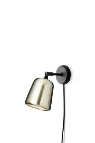 New Works Material Wall Lamp - Yellow Steel/Black base