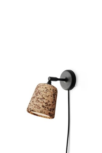 New Works Material Wall Lamp - Mixed Cork/Black base