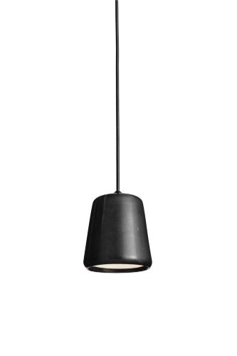 New Works Material Pendant Ø: 13 cm - Black Marble/Black