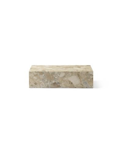 Audo Copenhagen Plinth Low H: 27 cm - Sand Kunis Breccia