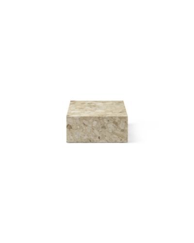 Audo Copenhagen Sockel niedrig H: 27 cm – Sand Kunis Breccia
