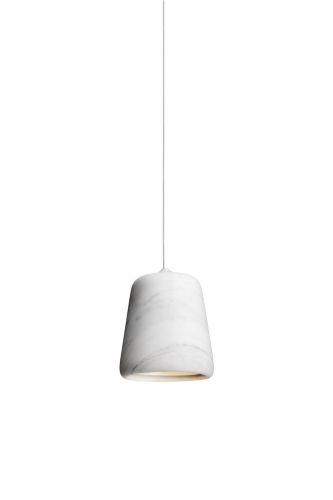 New Works Material Pendant Ø: 13 cm - White Marble/White