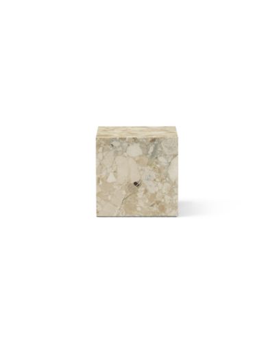Audo Copenhagen Sockel kubisch H: 40 cm – Sand Kunis Breccia