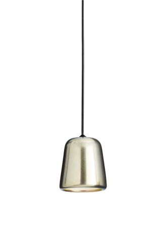 New Works Material Pendant Ø: 13 cm - Yellow Steel/Black