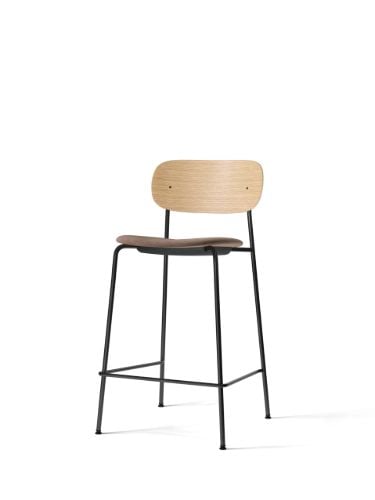 Audo Copenhagen Co Counter Chair Veneer Seat Upholstered SH: 68,5 cm - Natural Oak/Reflect 0344