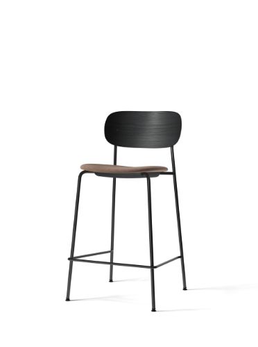 Audo Copenhagen Co Counter Chair Veneer Seat Upholstered SH: 68,5 cm - Black Oak/Reflect 0344