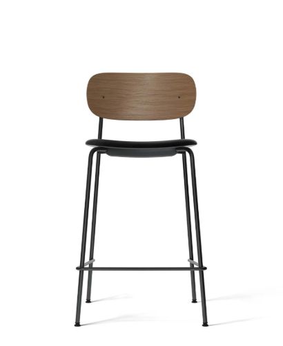 Audo Copenhagen Co Counter Chair Furniersitz gepolstert SH: 68,5 cm – Eiche dunkel gebeizt/Dakar 0842