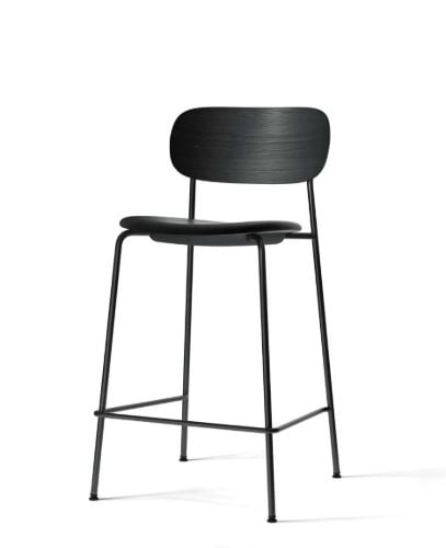 Audo Copenhagen Co Counter Chair Veneer Seat Upholstered SH: 68,5 cm - Black Oak/Dakar 0842