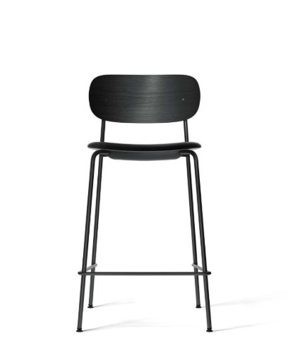Audo Copenhagen Co Counter Chair Furniersitz gepolstert SH: 68,5 cm – Schwarze Eiche/Dakar 0842