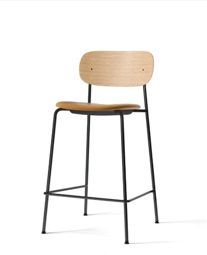 Audo Copenhagen Co Counter Chair Veneer Seat Upholstered SH: 68,5 cm - Natural Oak/Dakar 0250