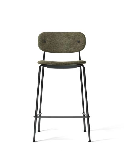 Audo Copenhagen Co Counter Chair Furnier Vollgepolstert SH: 68,5 cm – Moss 0001