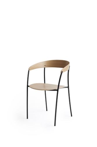 New Works Missing Sessel SH: 46 cm – Eiche/Schwarz
