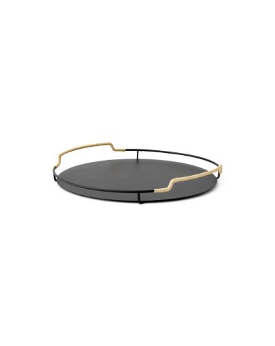 Audo Copenhagen Balcony Serviertablett Ø: 36,5 cm - Schwarz