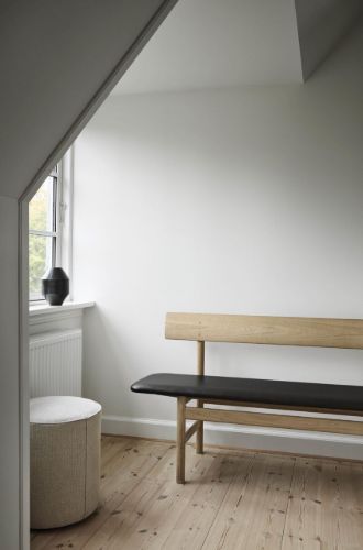 Fredericia Furniture Mono Pouf Ø: 39 cm - 0024 Grand Linen