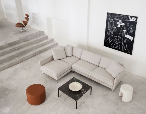 Fredericia Furniture Mono Pouf Ø: 55 cm - 307 Cognac