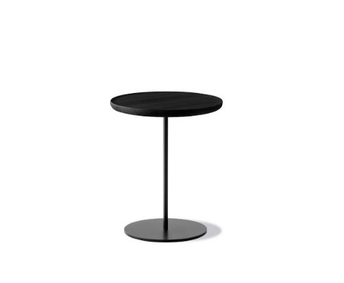 Fredericia Furniture 6751 Pal Sidebord 37x45 cm - Sort Lak/Sort Stål