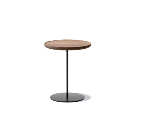 Fredericia Furniture 6751 Pal Sidebord 37x45 cm - Valnød/Sort Stål
