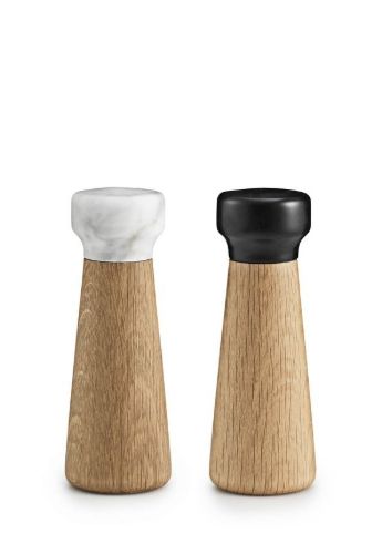 Normann Copenhagen Craft Salzmühle Klein H: 18 cm – Weißer Marmor/Eiche