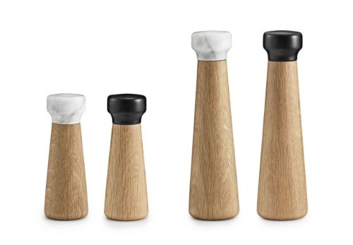 Normann Copenhagen Craft Salzmühle, groß, H: 27 cm – weißer Marmor/Eiche
