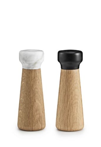 Normann Copenhagen Craft Pfeffermühle Klein H: 18 cm – Schwarzer Marmor/Eiche
