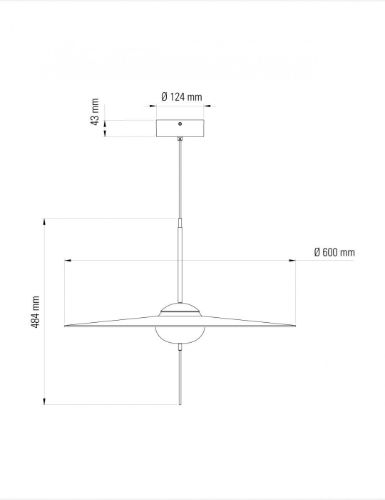 DCW Editions Mono L600 Pendelleuchte Ø: 60 cm - Schwarz