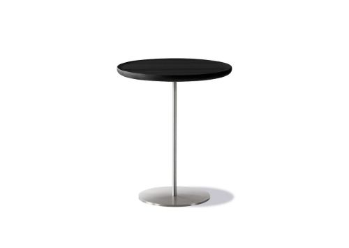 Fredericia Furniture 6755 Pal Sidebord 44x45 cm - Sort Lak/Rustfrit Stål