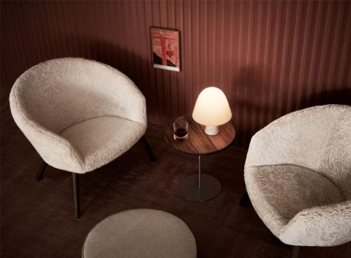 Fredericia Furniture 6755 Pal Beistelltisch 44 x 45 cm – Walnuss/Edelstahl