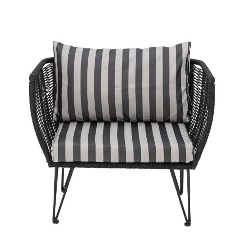 Bloomingville Mundo Kissenbezug (ohne Füllung) für Mundo Lounge Chair – Schwarz
