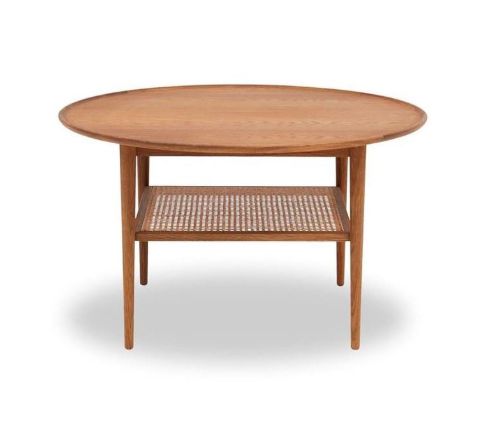Haslev Athene Sofabord 02 Ø: 90 cm - Naturolieret Eg
