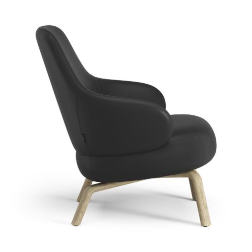 Swedese Pillo Sessel SH: 42 cm – Lackierte Eiche/Baltique 99011