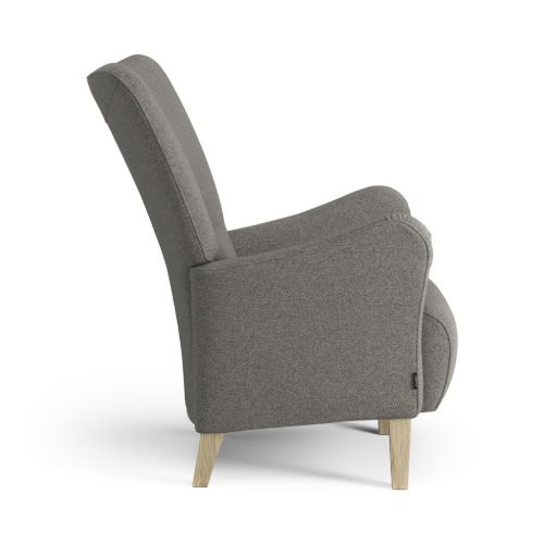 Swedese Stepp Sessel SH: 45 cm – Lackierte Eiche/Main Line Flax 26
