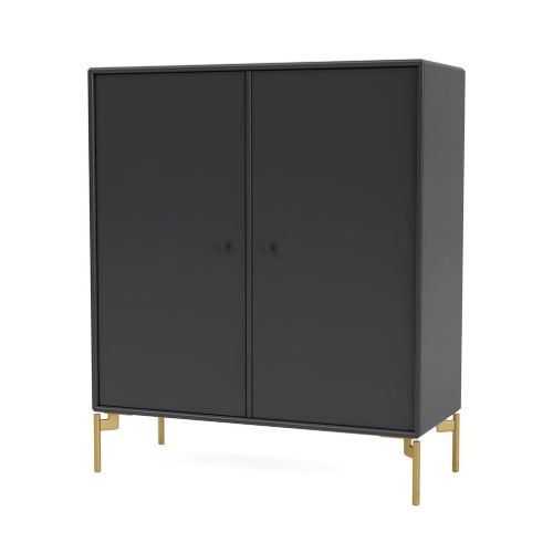 Montana Selection 1118 Cover Skab med ben 69,6x69,6 cm - 04 Anthracite / Brass