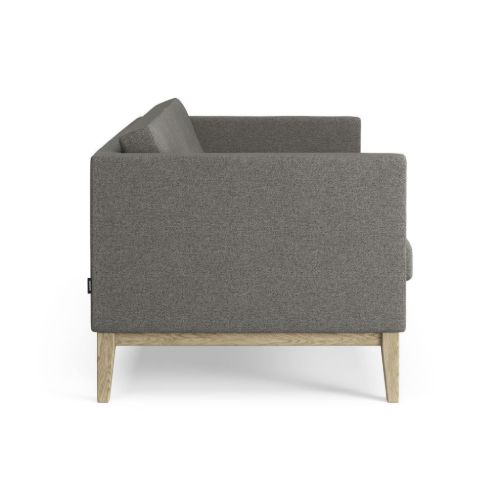 Swedese Madison 2-Personen-Sofa mit Knöpfen B: 155 cm – Lackierte Eiche/Main Line Flax 26