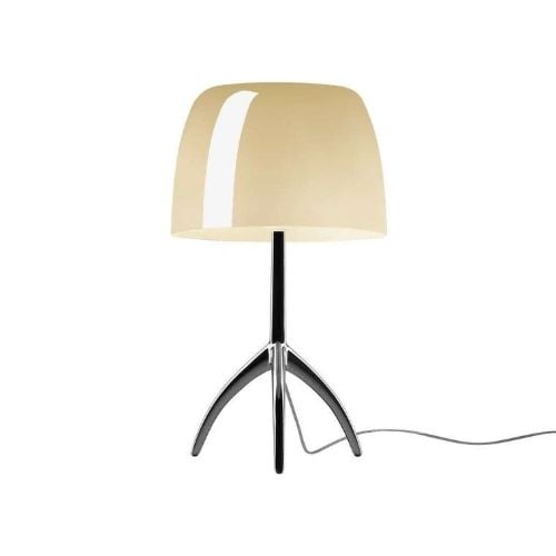 Foscarini Lumiere Grande Bordlampe H: 45 cm - Cromo Nero/Bianco Caldo