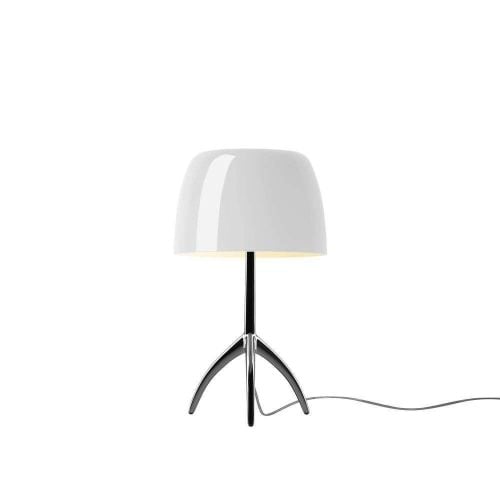 Foscarini Lumiere Piccola Bordlampe H: 34,5 cm - Cromo Nero/Bianco